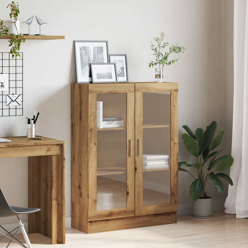 vidaXL Boekenkast 82,5x30,5x115 cm bewerkt hout artisanaal eikenkleur afbeelding