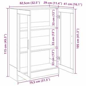 Knihovna dub artisan 82,5 x 30,5 x 115 cm kompozitní dřevo - obrázek 12