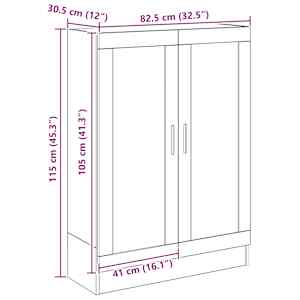Knihovna dub artisan 82,5 x 30,5 x 115 cm kompozitní dřevo - obrázek 11