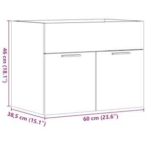 Skříňka pod umyvadlo dub sonoma 60 x 38,5 x 46 cm dřevotříska - obrázek 11