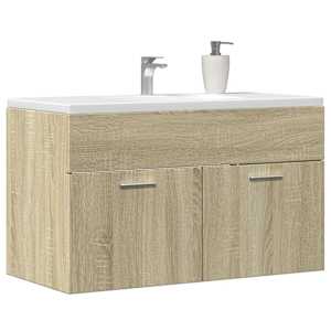 Skříňka pod umyvadlo dub sonoma 80 x 38,5 x 46 cm dřevotříska - obrázek 3