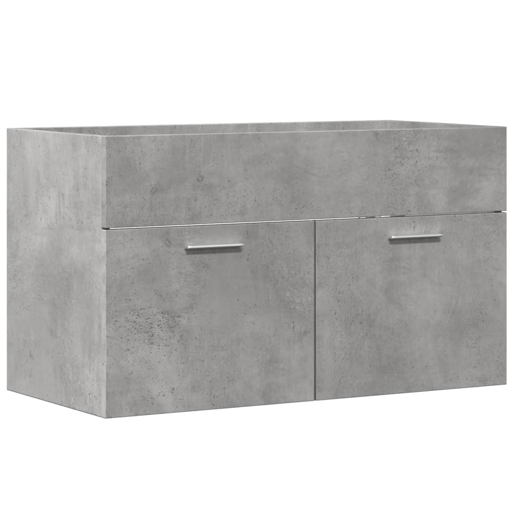 vidaXL Skříňka pod umyvadlo betonově šedá 80x38,5x46 cm dřevotříska