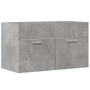 Skříňka pod umyvadlo betonově šedá 80x38,5x46 cm dřevotříska - obrázek 2