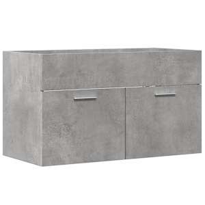 Koupelnová skříňka pod umyvadlo šedá 90 x 38,5 x 46 cm kompozit - obrázek 2