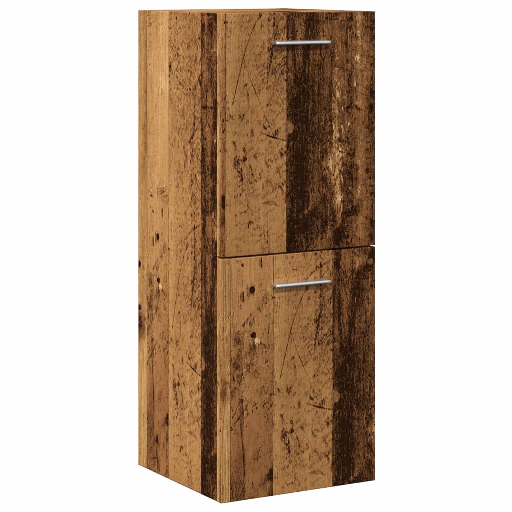 vidaXL Bad-Hängeschrank Altholz-Optik 30x30x80 cm Holzwerkstoff