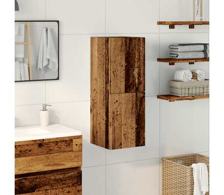 vidaXL Armoire de salle de bain suspendue vieux bois bois d'ing&eacute;nierie