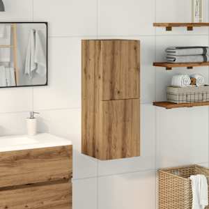 vidaXL Armoire de salle de bain suspendue ch&ecirc;ne artisanal 30x30x80 cm