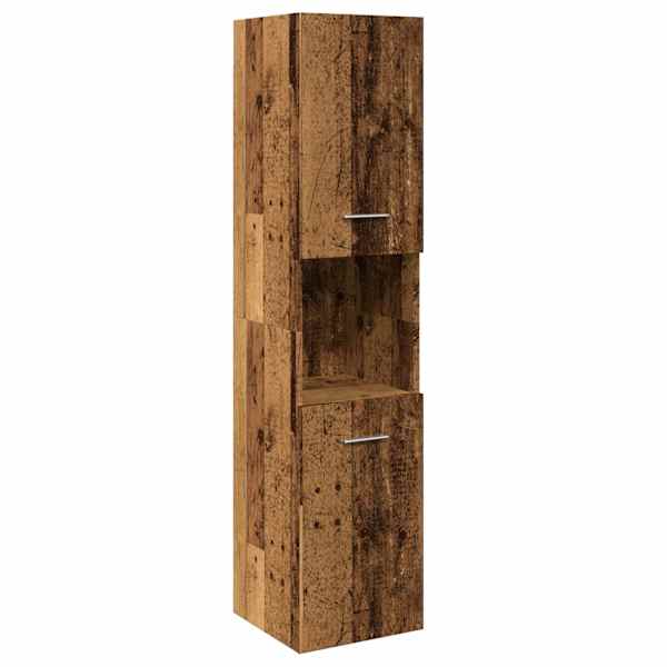 vidaXL Vannitoa rippkapp Vana puit 30x30x130 cm Tehniline puit