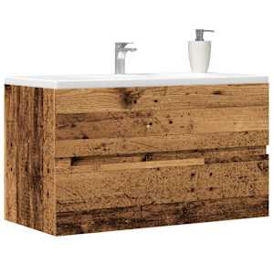 Koupelnová závěsná skříňka old wood 80 x 38,5 x 45 cm kompozit - obrázek 1