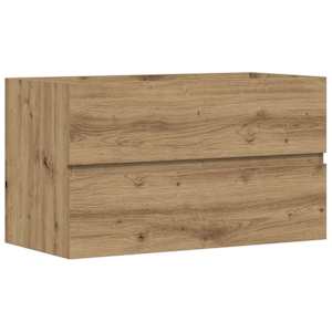 Skříňka pod umyvadlo dub artisan 90x38,5x45 cm kompozitní dřevo - obrázek 2