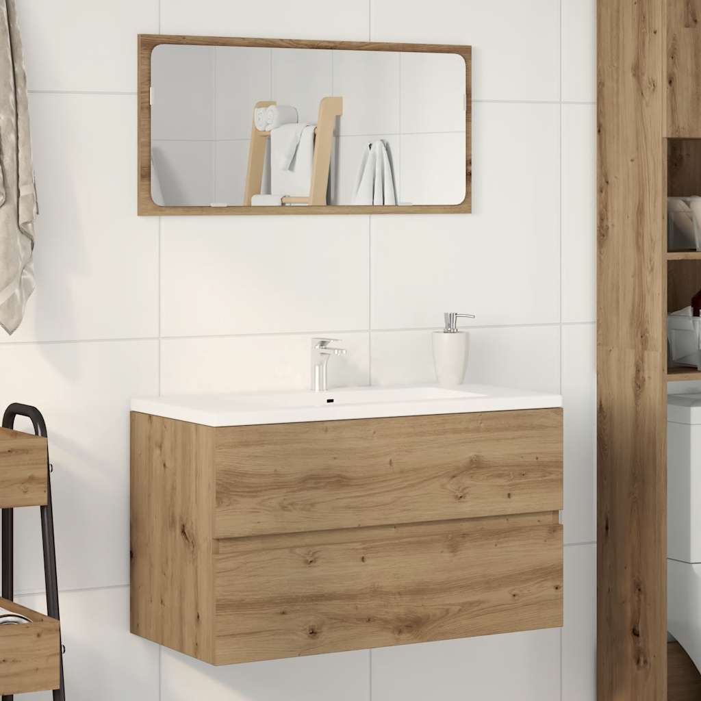 Thumbnail - vidaXL Waschbeckenunterschrank Artisan-Eiche 90x38,5x45 Holzwerkstoff