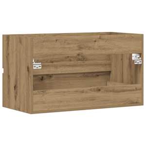 Skříňka pod umyvadlo dub artisan 90x38,5x45 cm kompozitní dřevo - obrázek 7