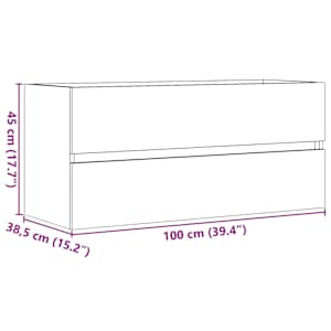 Skříňka pod umyvadlo betonově šedá 100x38,5x45 cm dřevotříska - obrázek 11