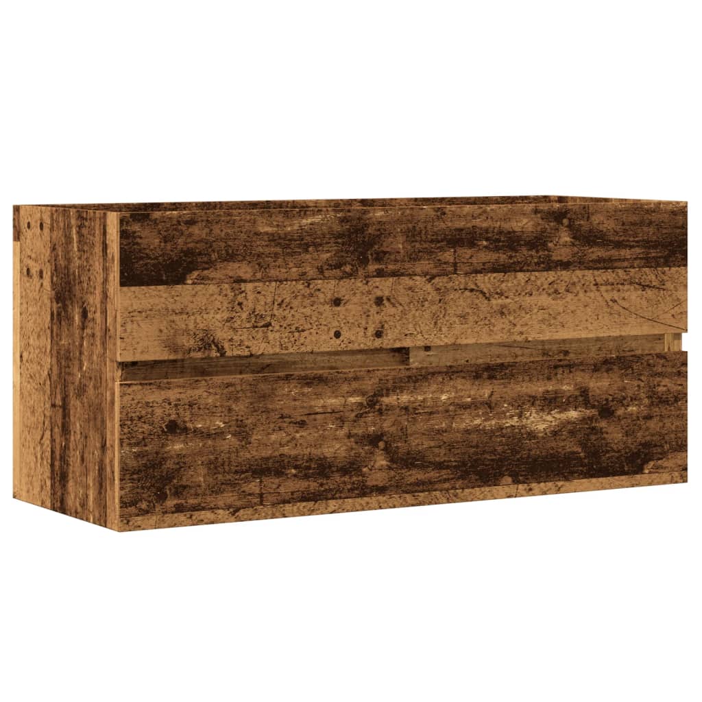 vidaXL Skříňka pod umyvadlo old wood 100x38,5x45 cm kompozitní dřevo