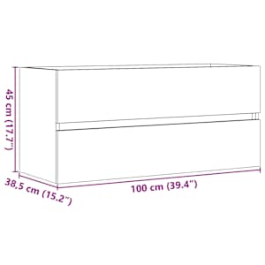 Skříňka pod umyvadlo old wood 100x38,5x45 cm kompozitní dřevo - obrázek 11