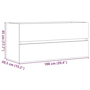 Skříňka pod umyvadlo dub artisan 100x38,5x45cm kompozitní dřevo - obrázek 11