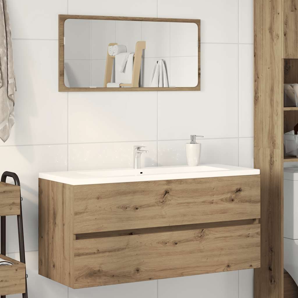 vidaXL Tvättställsskåp ek 100x38,5x45 cm konstruerat trä