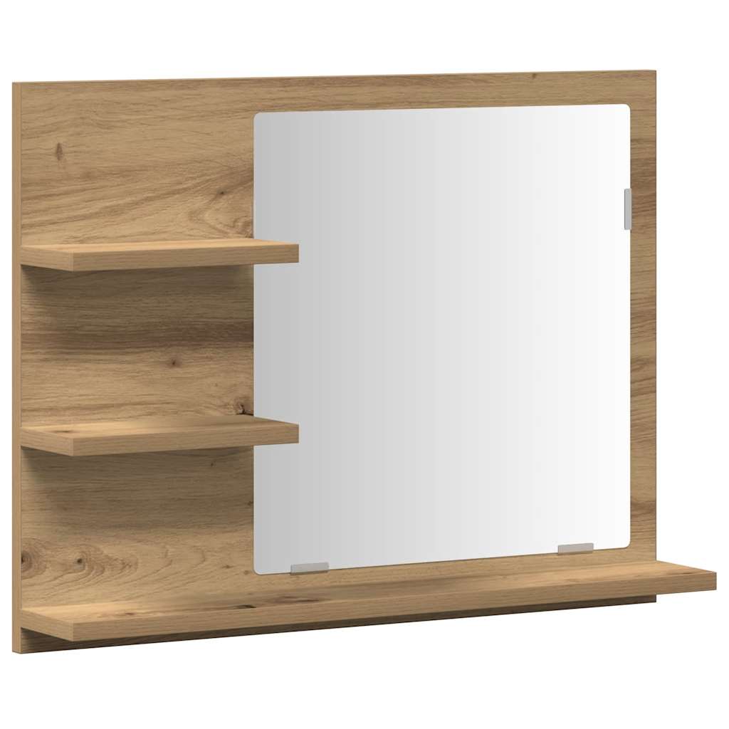 vidaXL Koupelnová skříňka se zrcadlem dub artisan 60 x 10,5 x 45 cm