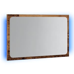 Koupelnové zrcadlo s LED osvětlením old wood 60 x 8,5 x 38 cm - obrázek 3