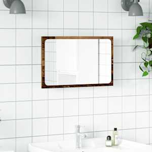Koupelnové zrcadlo s LED osvětlením old wood 60 x 8,5 x 38 cm - obrázek 4