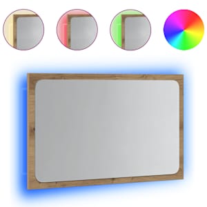 Koupelnové zrcadlo s LED osvětlením dub artisan 60x8,5x38 cm - obrázek 2
