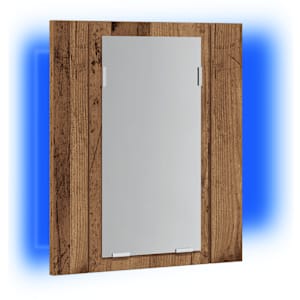 Zrcadlová skříňka s LED old wood 40x12x45 cm kompozitní dřevo - obrázek 3