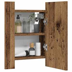 Zrcadlová skříňka s LED old wood 40x12x45 cm kompozitní dřevo - obrázek 5