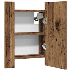 Zrcadlová skříňka s LED old wood 40x12x45 cm kompozitní dřevo - obrázek 9