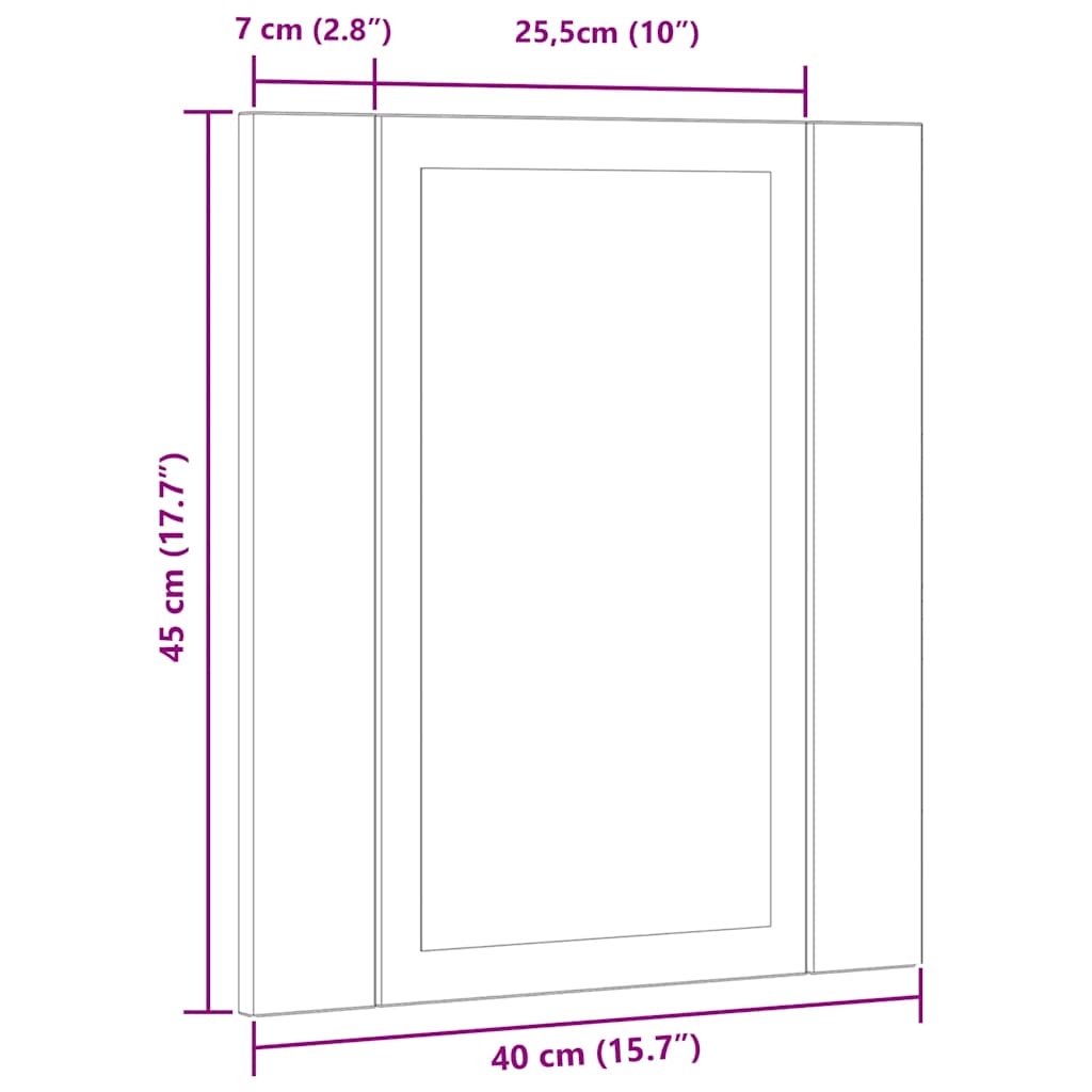 LED kopalniška omarica z ogledalom artisan hrast 40x12x45 cm