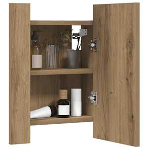 Zrcadlová skříňka LED dub artisan 40x12x45 cm kompozitní dřevo - obrázek 5