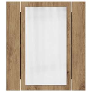 Zrcadlová skříňka LED dub artisan 40x12x45 cm kompozitní dřevo - obrázek 6