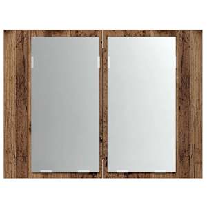 Zrcadlová skříňka s LED old wood 60x12x45 cm kompozitní dřevo - obrázek 6