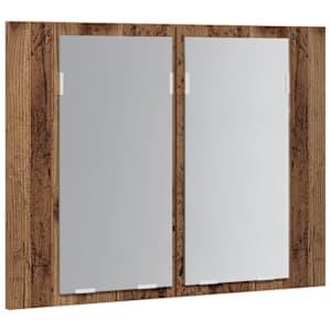 Zrcadlová skříňka s LED old wood 60x12x45 cm kompozitní dřevo - obrázek 7
