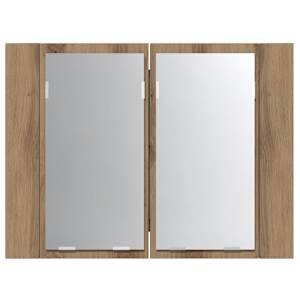 Zrcadlová skříňka s LED dub artisan 60x12x45cm kompozitní dřevo - obrázek 6