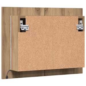 Zrcadlová skříňka s LED dub artisan 60x12x45cm kompozitní dřevo - obrázek 9