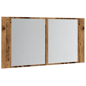 Zrcadlová skříňka s LED old wood 90x12x45 cm kompozitní dřevo - obrázek 6