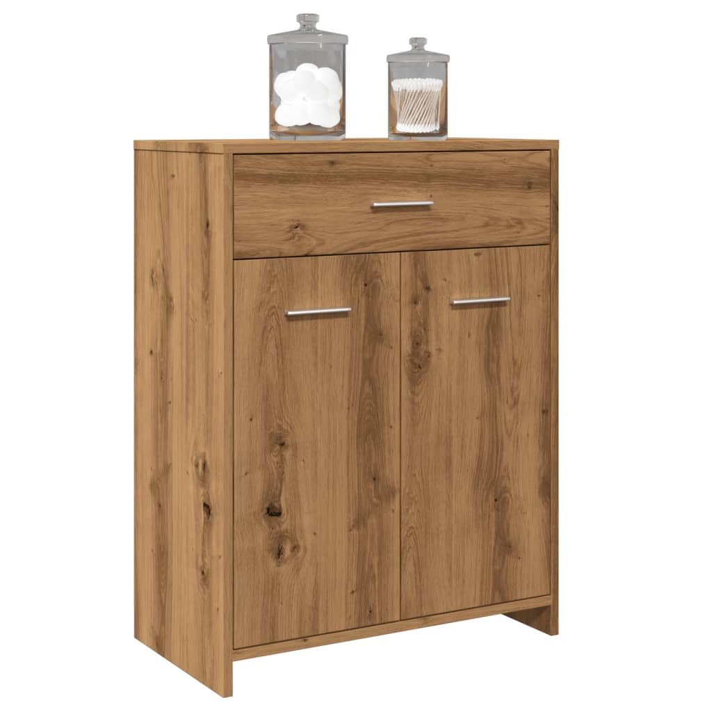 vidaXL Badschrank Artisan-Eiche 60x33x80 cm Holzwerkstoff