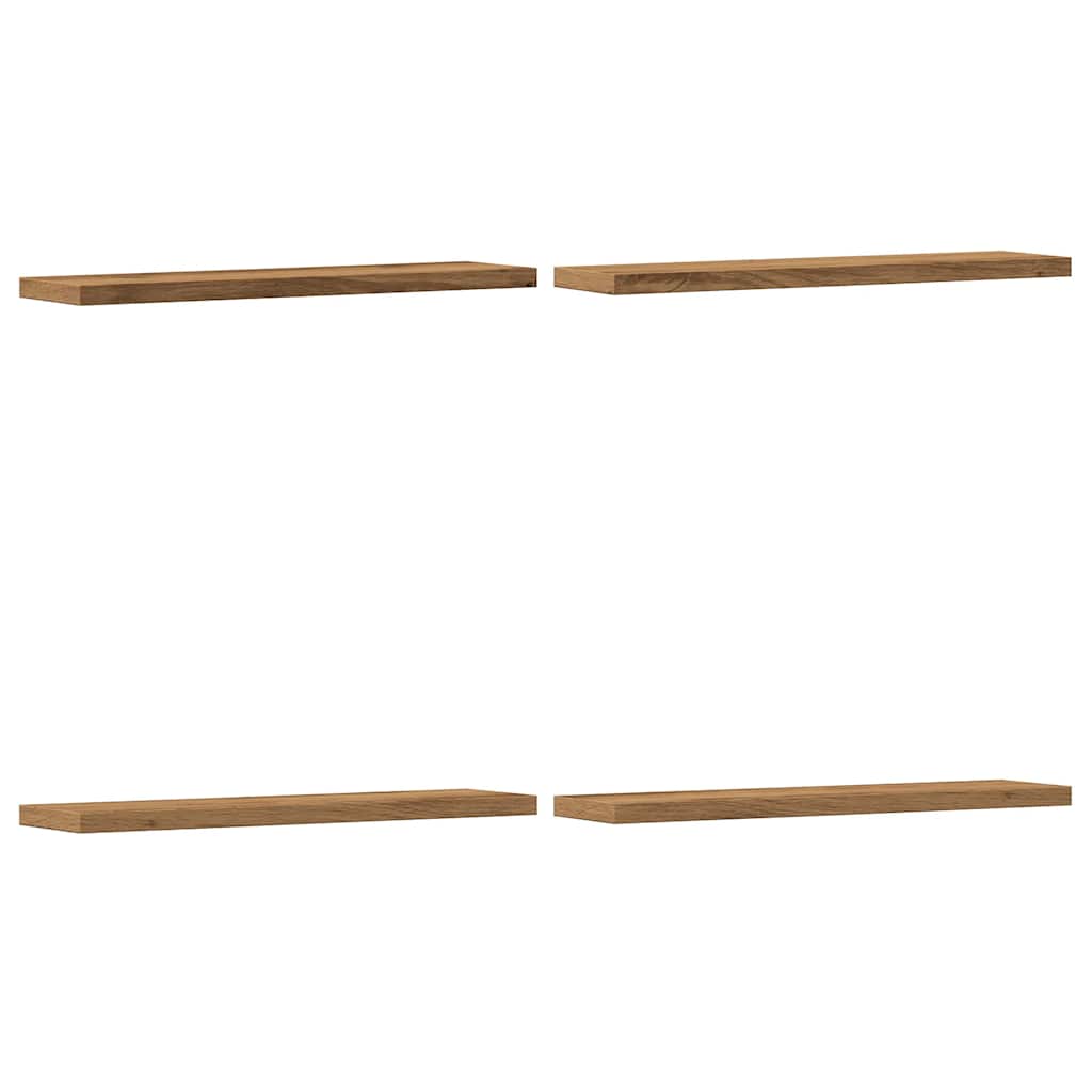vidaXL Nástěnné police 4 ks dub artisan 40x10x1,5 cm kompozitní dřevo