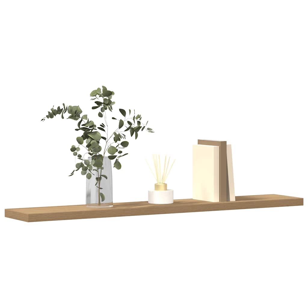 vidaXL 4 db kézműves tölgy színű szerelt fa fali polc 60 x 20 x 1,5 cm
