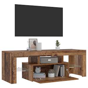 TV stolek s LED old wood 120 x 36,5 x 40 cm kompozitní dřevo - obrázek 4