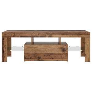 TV stolek s LED old wood 120 x 36,5 x 40 cm kompozitní dřevo - obrázek 6