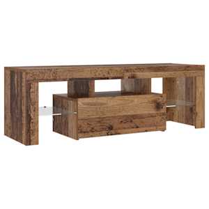TV stolek s LED old wood 120 x 36,5 x 40 cm kompozitní dřevo - obrázek 7