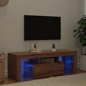 TV stolek s LED dub artisan 120 x 36,5 x 40 cm kompozitní dřevo - obrázek 3