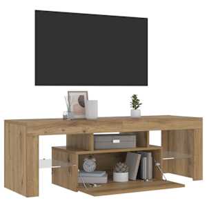 TV stolek s LED dub artisan 120 x 36,5 x 40 cm kompozitní dřevo - obrázek 5