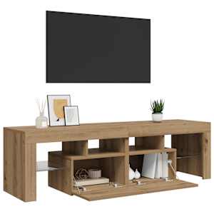 TV stolek s LED dub artisan 140 x 36,5 x 40 cm kompozitní dřevo - obrázek 5