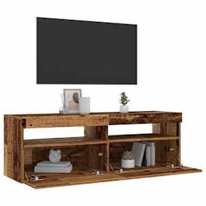 TV stolek s LED old wood 120 x 35 x 40 cm kompozitní dřevo - obrázek 5