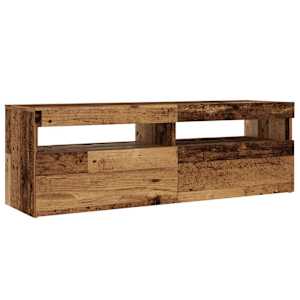 TV stolek s LED old wood 120 x 35 x 40 cm kompozitní dřevo - obrázek 6