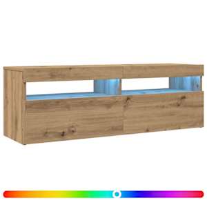 vidaXL telerialus LEDiga, k&auml;sit&ouml;&ouml;tamm, 120x35x40 cm, tehispuit