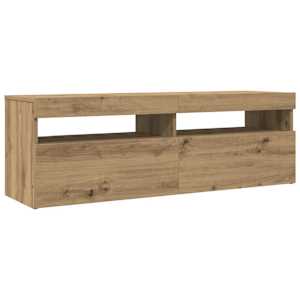 TV stolek s LED dub artisan 120 x 35 x 40 cm kompozitní dřevo - obrázek 5