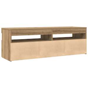 TV stolek s LED dub artisan 120 x 35 x 40 cm kompozitní dřevo - obrázek 7